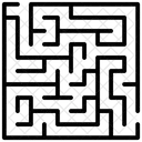 Labirinto De Armadilha Labirinto De Blocos Labirinto De Cerca Viva Ícone