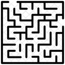 Labirinto De Armadilha Labirinto De Blocos Labirinto De Cerca Viva Ícone