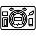 Armaturenbrett Digitalanzeige Elektroauto Symbol
