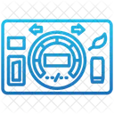 Armaturenbrett Digitalanzeige Elektroauto Symbol