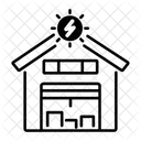 Eletricidade De Armazem Eletricidade De Construcao Armazem Alimentado Ícone