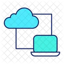 Computacao Em Nuvem Armazenamento Em Nuvem Laptop Ícone