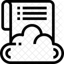 Nuvem Dados Armazenamento Ícone