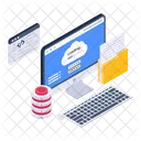 Armazenamento em nuvem  Ícone