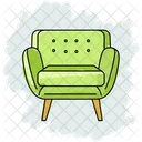 Armchair Furniture Home Icon