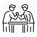 Armdrücken  Symbol
