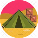 Tent Camping Army Icon