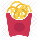 Aro De Cebolla Bocadillos Comida Chatarra Icono