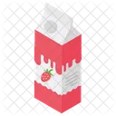 Aromatisierte Milch Erdbeermilch Erdbeershake Symbol