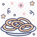 Aros De Cebolla Cebolla Frita Bocadillo Icono