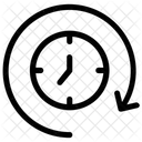 Around The Clock Clockwise 247 Hours Icon