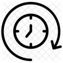 Around The Clock Clockwise 247 Hours Icon