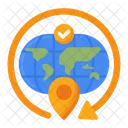 Around The World Globe Online Education Icon