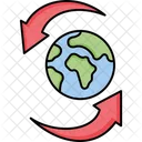 Around The World Worldwide Globe Icon
