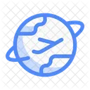 Around The World Worldwide Globe Icon
