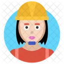 Mujer Arquitecta Ingeniera Constructora Icono