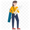 Mujer Arquitecta Ingeniera Constructora Icono
