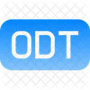 Arquivo Odt Dados Ícone