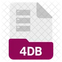 Arquivo de 4db  Ícone