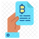 Arquivo Manual Bitcoin Arquivo Bitcoin Documento Bitcoin Ícone