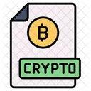 Bitcoin Documento Criptomoeda Ícone