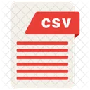 Csv Arquivo Formato Ícone