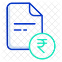 Documento De Conta De Rupias Arquivo De Conta De Rupias Arquivo De Conta Ícone