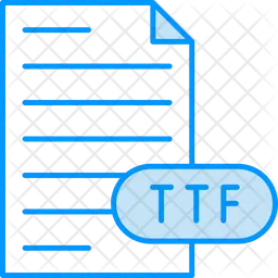 Arquivo de fonte truetype  Ícone