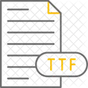 Arquivo De Fonte Truetype Ícone