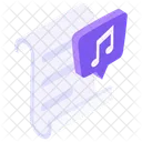 Arquivo De Musica Documento De Musica Arquivo Mp 3 Icon