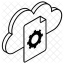 Arquivo Na Nuvem Dados Na Nuvem Documento Na Nuvem Icon