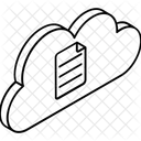 Arquivo Na Nuvem Dados Na Nuvem Documento Na Nuvem Icon