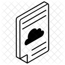 Arquivo Na Nuvem Dados Na Nuvem Documento Na Nuvem Icon