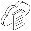 Arquivo Na Nuvem Dados Na Nuvem Documento Na Nuvem Icon