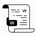 Arquivo Word Documento Word Formato Word Ícone