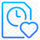 Arquivo de relógio de ponto coração favorito  Ícone