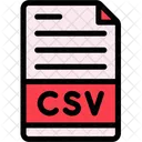 Arquivo de valores separados por vírgula  Ícone