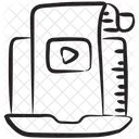 Arquivo De Video Documento De Video Conteudo De Video Ícone