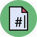 Arquivo Hashtag Documento Arquivo Icon