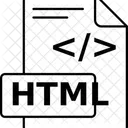 Arquivo HTML  Ícone