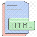 Html File Lineal Color Icone Ícone