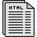 Arquivo Html Documento Formato De Arquivo Html Ícone