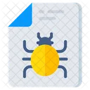 Bug De Arquivo Arquivo Infectado Documento Infectado Ícone