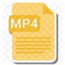 Mp 4 Arquivo Formato Ícone