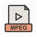 Mpeg Arquivo Extensao Ícone