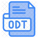 Odt Documento Arquivo Ícone
