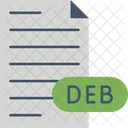 Arquivo De Pacote De Software Debian Deb Arquivo Ícone