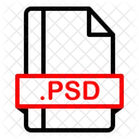 Psd Extensao Arquivo Ícone