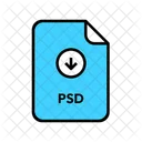 Arquivo Psd Upload Ícone