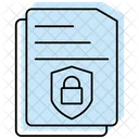 Secure File Color Shadow Thinline Icon Ícone